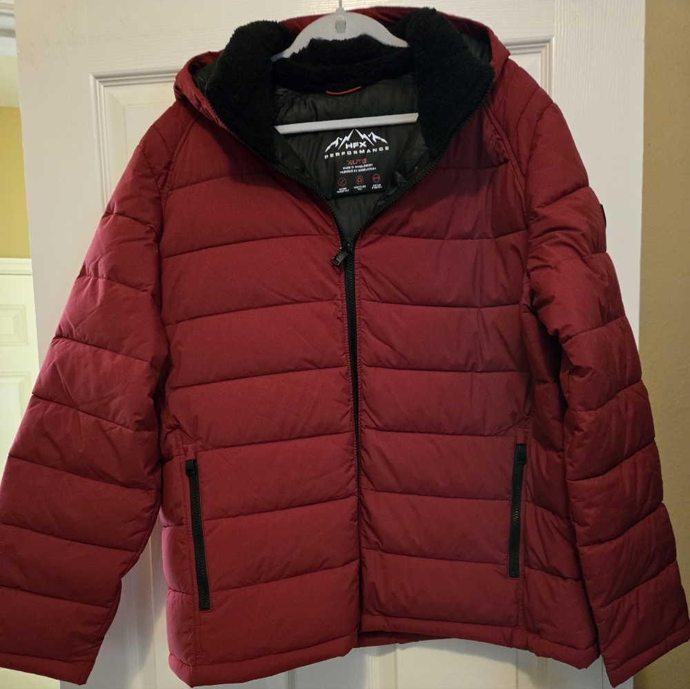 Red Womens Puffer Jacket